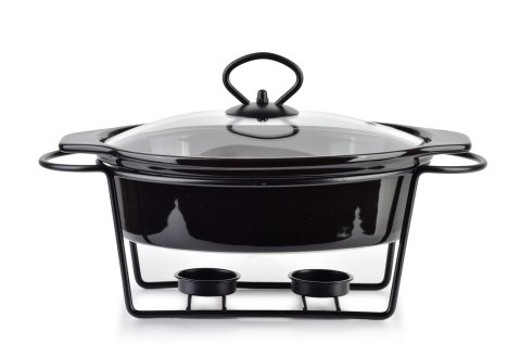 MODERN KITCHEN Naczynie z podgrzewaczem 1,25 L – Czarne Owalne, Allesken