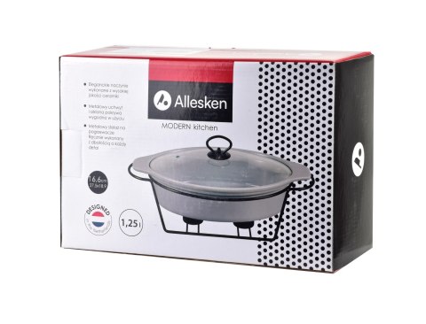 MODERN KITCHEN Naczynie z podgrzewaczem 1,25 L – Szara Ceramika, Allesken
