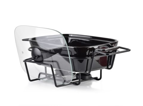 MODERN KITCHEN Naczynie z podgrzewaczem 1,4 L – Czarne Prostokątne, Allesken