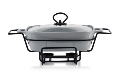 MODERN KITCHEN Naczynie z podgrzewaczem 1,4 L – Szare Prostokątne, Allesken