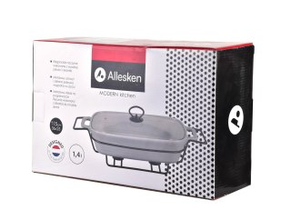 MODERN KITCHEN Naczynie z podgrzewaczem 1,4 L – Szare Prostokątne, Allesken