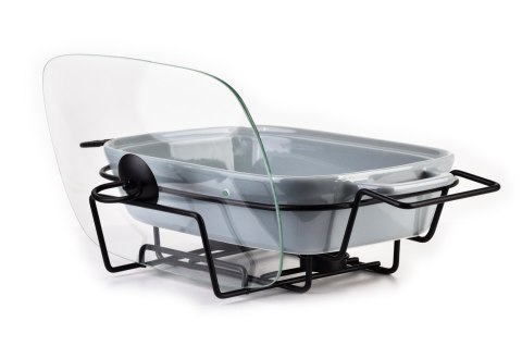 MODERN KITCHEN Naczynie z podgrzewaczem 2,1 L – Szare Prostokątne XXL, Allesken