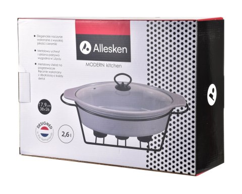 MODERN KITCHEN Naczynie z podgrzewaczem 2,6 L – Szary Owalny GIANT, Allesken