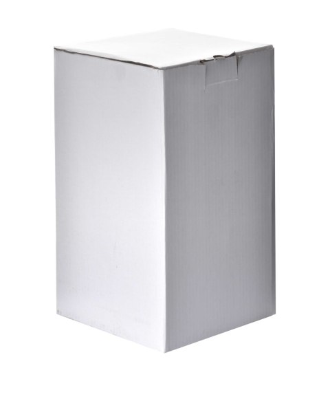 Wazon szklany SERENITE 11,5x11,5x30 cm – Szaro-złoty, Pionowe paski