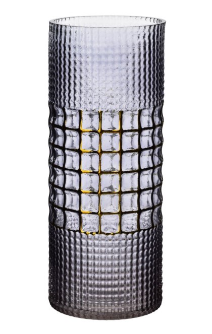 Wazon szklany SERENITE 11,5x11,5x30 cm – Mondex, Struktura Kratki