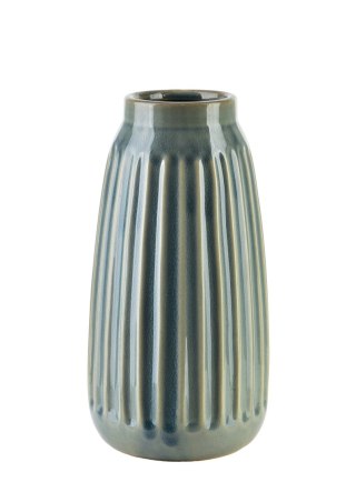 Wazon Ceramiczny ARINA LIGHT 28,5 cm – Prążkowany, Jasnobłękitny, Nowoczesny