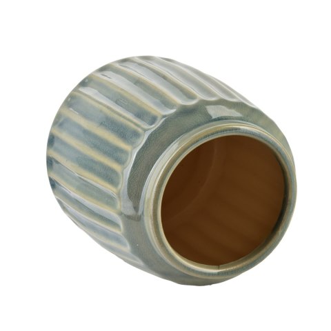 Wazon Ceramiczny Osłonka ARINA LIGHT 18 cm – Prążkowany, Jasnobłękitny, Nowoczesny