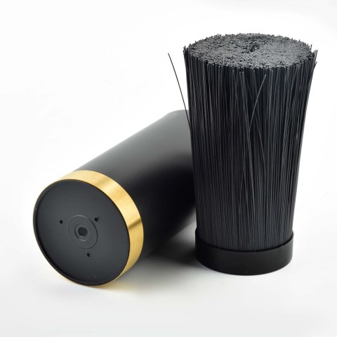 Okrągły Blok na Noże BASIC KITCHEN – Czarny ze Złotą Podstawą, Uniwersalny Wkład, COOKINI