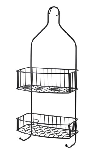 CARL BLACK Półka łazienkowa wisząca 56 cm – Czarny Mat, Styl Loftowy