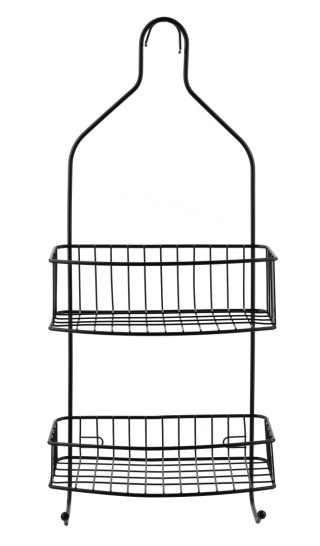 CARL BLACK Półka łazienkowa wisząca 56 cm – Czarny Mat, Styl Loftowy