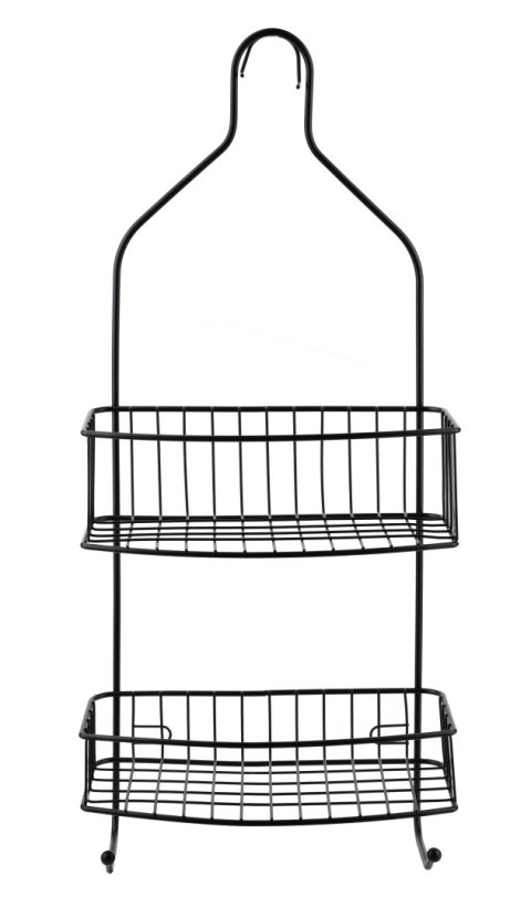 CARL BLACK Półka łazienkowa wisząca 56 cm – Czarny Mat, Styl Loftowy