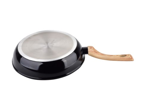 Patelnia CARROT ILAG 26 cm – Czarna, Powłoka Non-Stick, Rączka Wood-Look