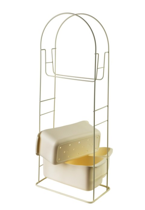 DEA BEIGE Półka łazienkowa 3-poziomowa 73 cm – Beżowa, Metalowy Stelaż