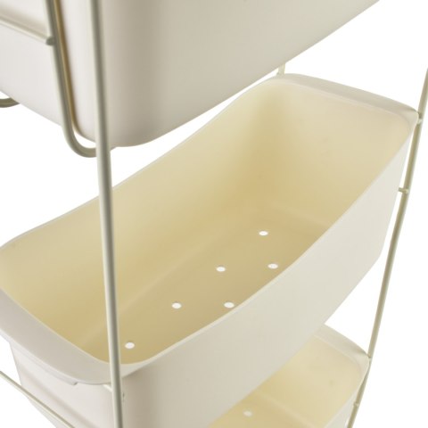DEA BEIGE Półka łazienkowa 3-poziomowa 73 cm – Beżowa, Metalowy Stelaż