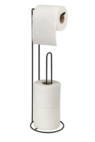 DEA BLACK Stojak na papier toaletowy 15x15x54 cm – Czarny Mat