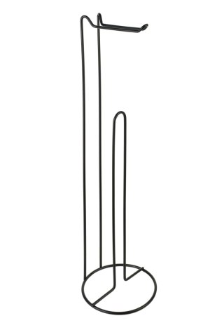 DEA BLACK Stojak na papier toaletowy 15x15x54 cm – Czarny Mat