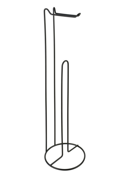 DEA BLACK Stojak na papier toaletowy 15x15x54 cm – Czarny Mat