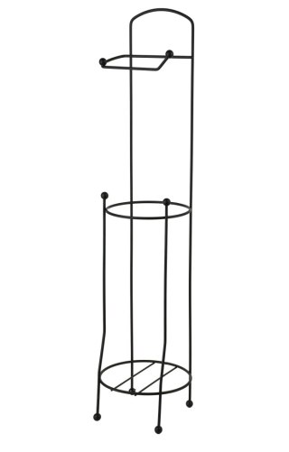 DEA BLACK Stojak na papier toaletowy 66 cm – Czarny Mat, Loft