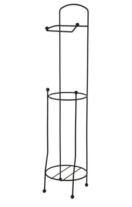 DEA BLACK Stojak na papier toaletowy 66 cm – Czarny Mat, Loft