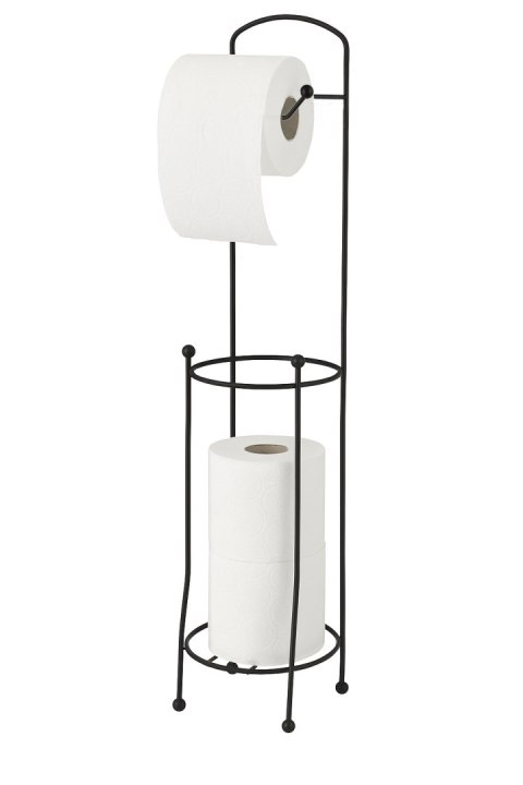 DEA BLACK Stojak na papier toaletowy 66 cm – Czarny Mat, Loft