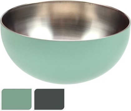 Miska Stalowa 1,5 L – Miętowy Mat, Stal Nierdzewna (17 cm)