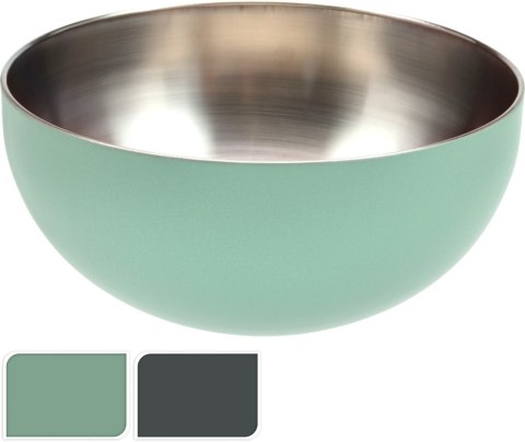 Miska Stalowa 1,5 L – Miętowy Mat, Stal Nierdzewna (17 cm)