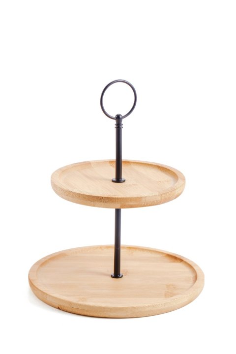 MODERN KITCHEN Patera dekoracyjna 2-poziomowa – Bambus, 15x20x23,5 cm