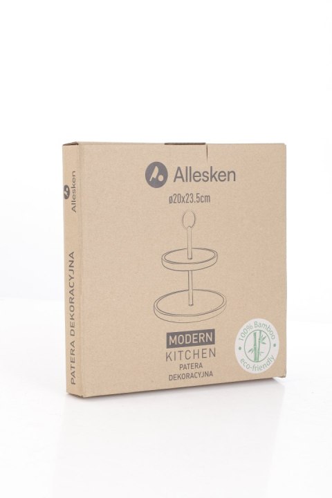 MODERN KITCHEN Patera dekoracyjna 2-poziomowa – Bambus, 15x20x23,5 cm