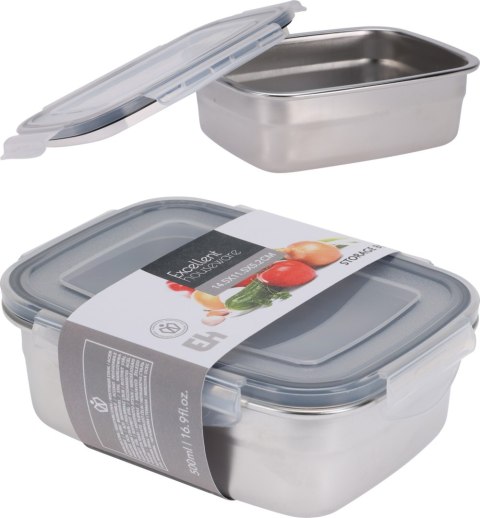 STORAGE BOX 500 ml – Plastikowy Pojemnik PP z Szarą Pokrywą