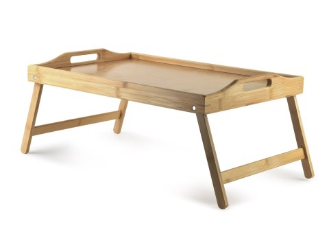 RAIS Stolik składany do łóżka 54,5x34,5x24 cm – Bambusowa Taca Śniadaniowa