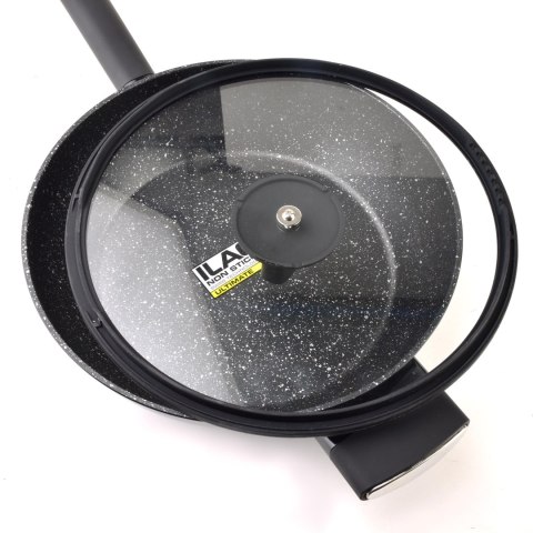 Patelnia aluminiowa VALERIAN 28 cm z pokrywą – Allesken, ILAG Ultimate, Full Induction