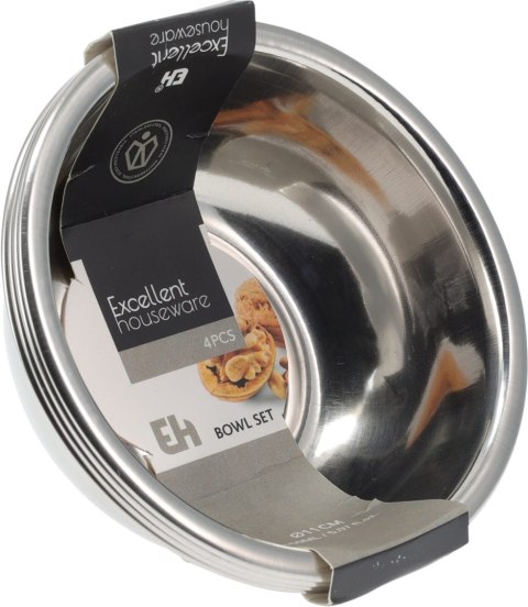 Zestaw miseczek stalowych 4 szt. – Excellent Houseware, 11 cm