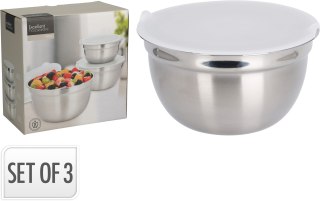 Zestaw misek ze stali nierdzewnej 3 szt. – Fresh & Mix, Z pokrywkami