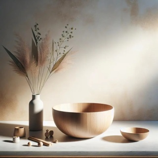 Duża Drewniana Misa Dekoracyjna AMPARO L – 54 x 27 x 6 cm, Naturalne Drewno